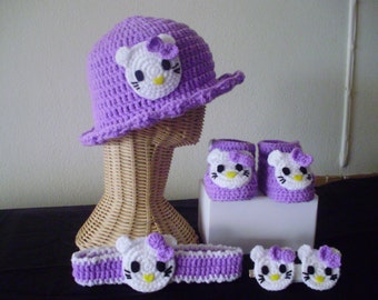 Baby girl crochet set