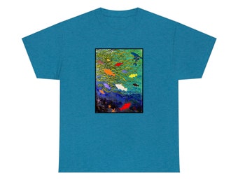 Rock fish and  Kelp   Unisex Heavy Cotton Tee