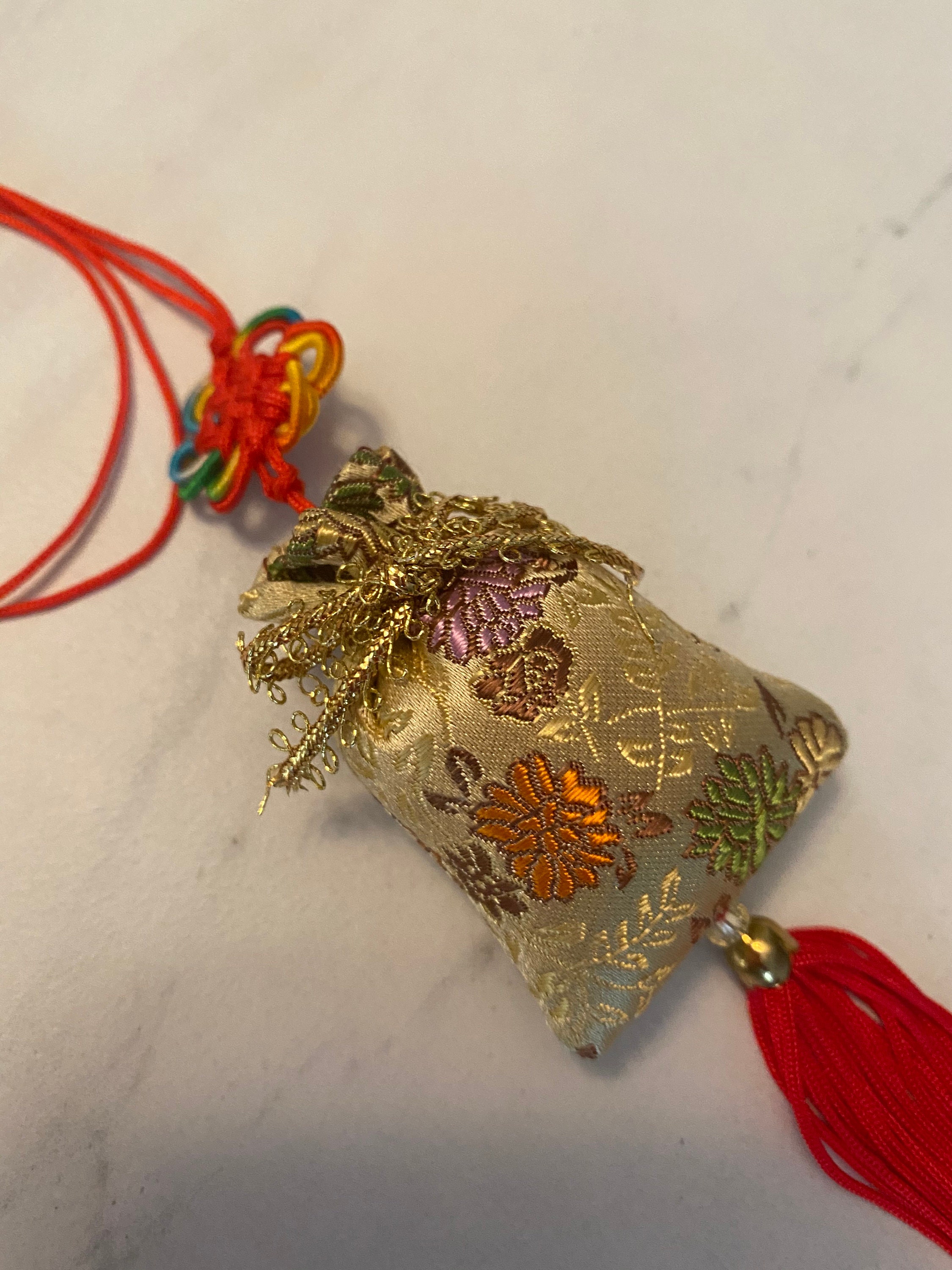 Silk Sachet Luck Bag Handmade Ornament Pendant - Etsy New Zealand
