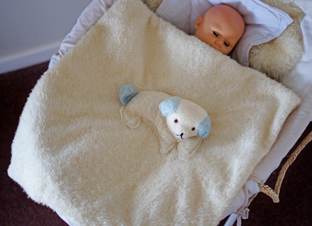 Vintage Pram Blanket 1950s Mid Century Cot Blanket Fleece with Etsy