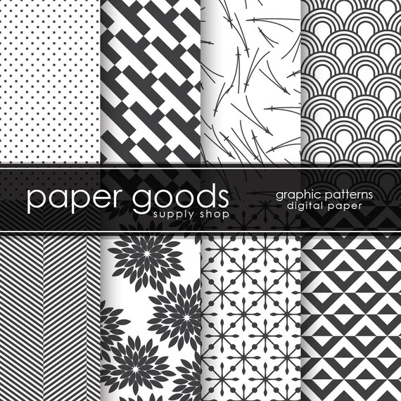 Geometrische Muster Digital Papier Grafik Scrapbook Etsy