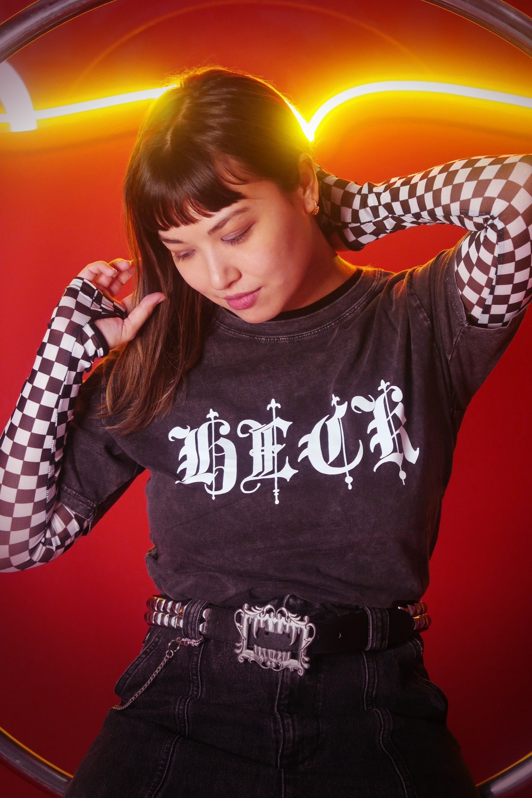 ★SCULPTOR★ Distorted Logo Tee Pink SC23S237PK Garment Dye Logo Shrunken Tee – Cinq à Sept