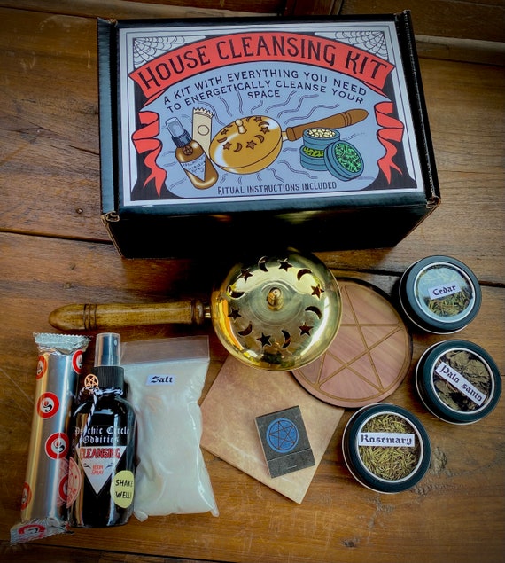 House cleansing spell ritual kit! great witchy gift for your space! new homes and apartment housewarming gift!