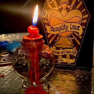 Amplify Love- DIY spell bottle kit! Make your own witch spellcraft! Fun gothic gift!