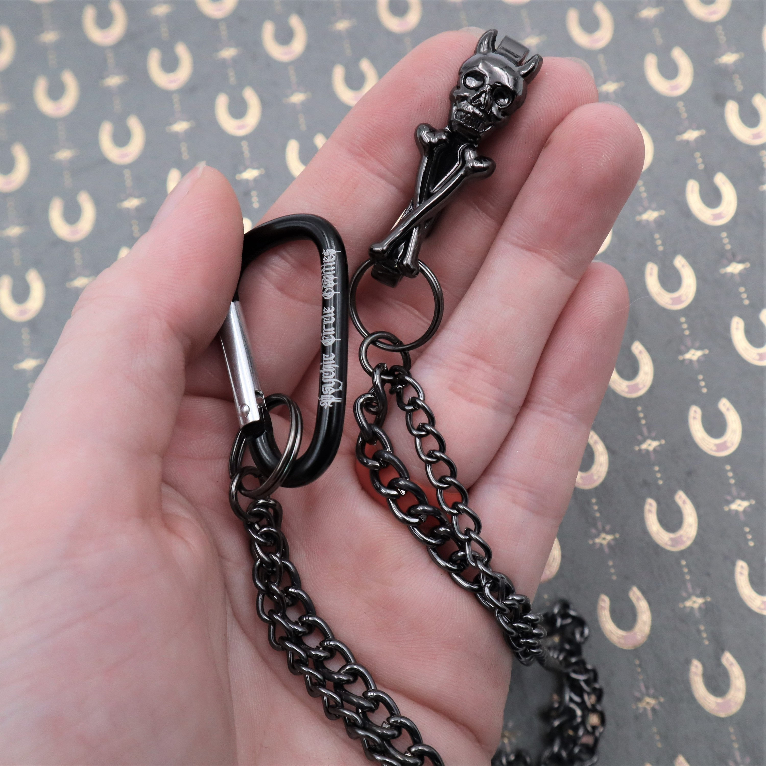 Limited edition- gothic devil vampire skull belt or wallet chain accessory!