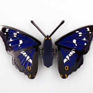 The purple emperor corpse butterfly moving wing enamel pin image 4
