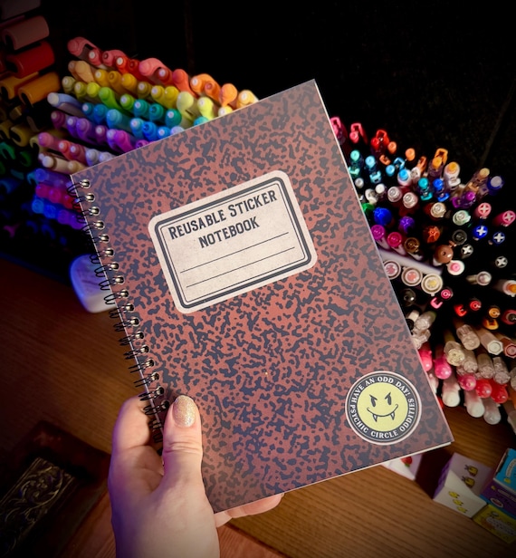 Gothic adult Reusable Sticker Book | A5 Sticker Storage Album | Notebook Sticker Collector Book | 50 Release Paper Pages | Planner