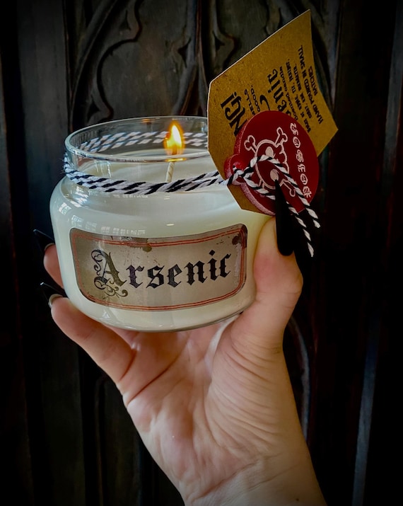 Pick Your Poison! Arsenic scented candle! dangerously good smelling! great gothic Halloween gift