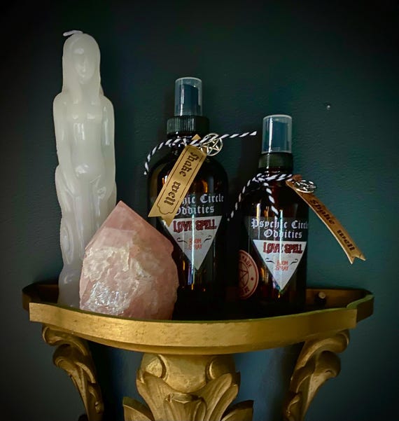 Love spell room spray!! Made from real spell book research! Plumeria, Lilly of the valley, jasmine, and benzoin scented!