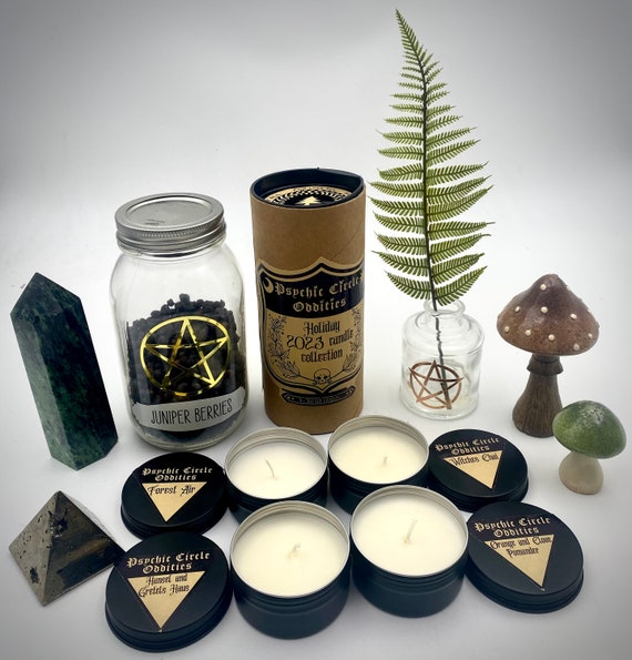 Holiday 2023 limited edition candle set! Great gothic and witchy gift! Psychic circle oddities