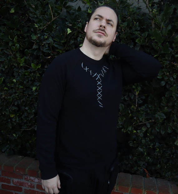 Dead inside! Unisex Y incision embroidered sweater!