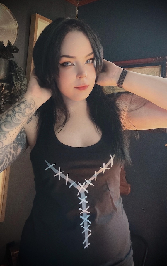 Dead inside! Unisex Y incision women’s racer back tank top