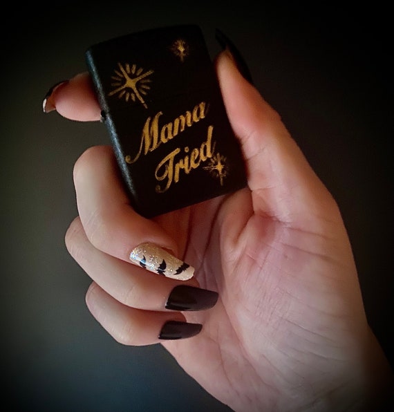 Mama tried! black engraved zippo lighter! Mother’s Day gift 2024