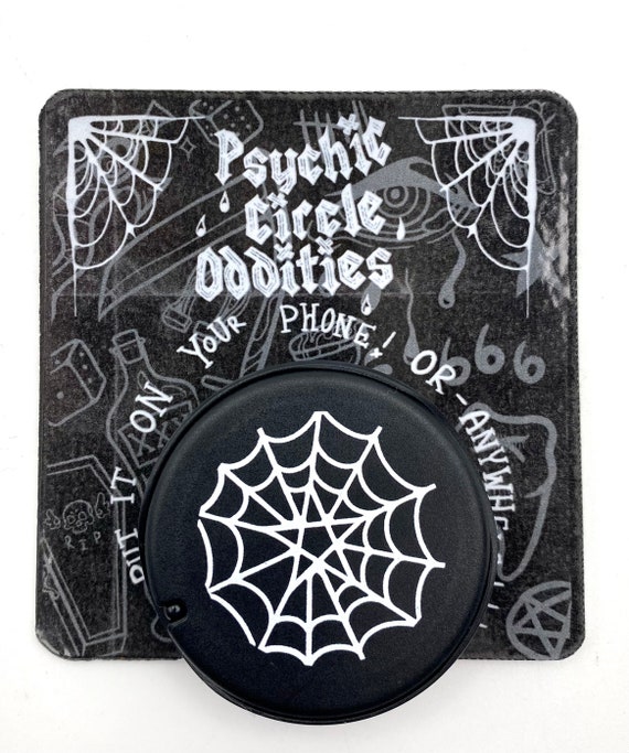 SWAPPABLE COMPACT MIRROR Spiders pentagram web Psychic Circle phone grip!