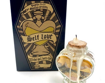 Self Love- DIY spell bottle kit! Make your own witch spellcraft! Fun gothic gift!