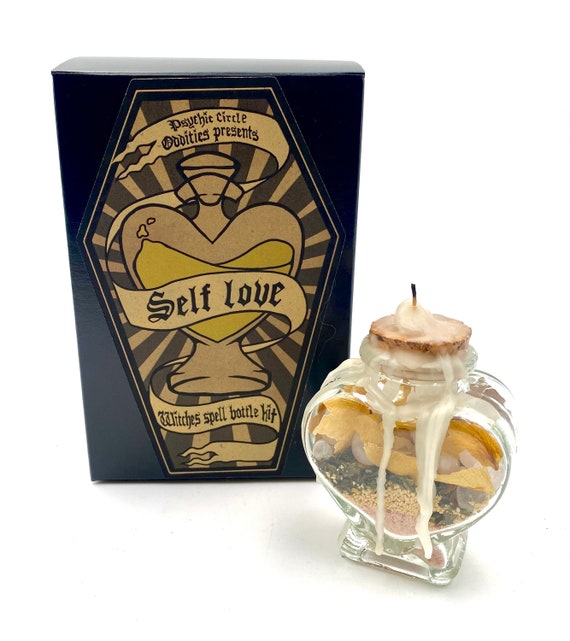 Self Love- DIY spell bottle kit! Make your own witch spellcraft! Fun gothic gift!