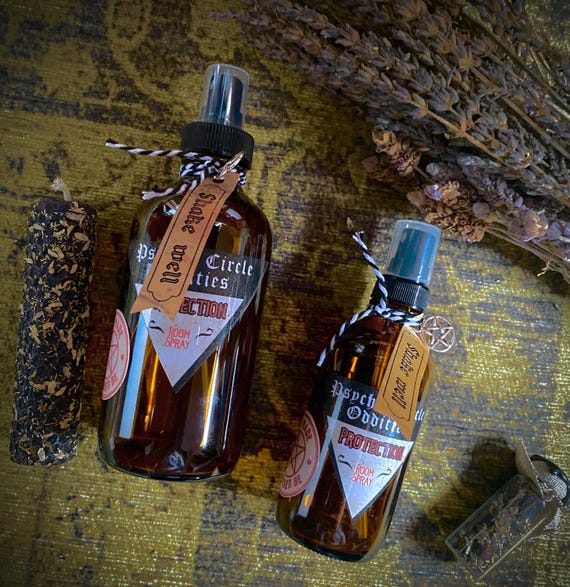 Protection room spray!! Made from real spell book research! Lavender, chamomile, camphor, rosemary, cedar, and sandalwood scented