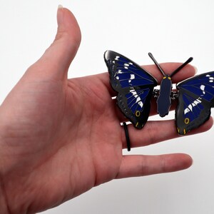 The purple emperor corpse butterfly moving wing enamel pin image 2