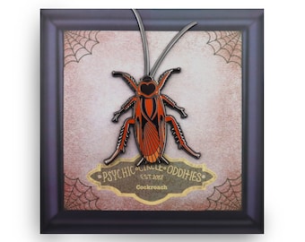 MOVING ANTENA Cockroach hard enamel pin!