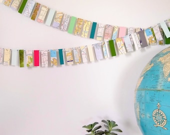 Map fringe garland