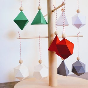 Geometric paper ornaments / set of 3 image 8