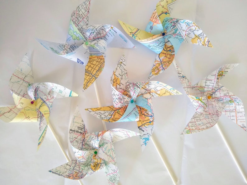 Set of map pinwheels image 1