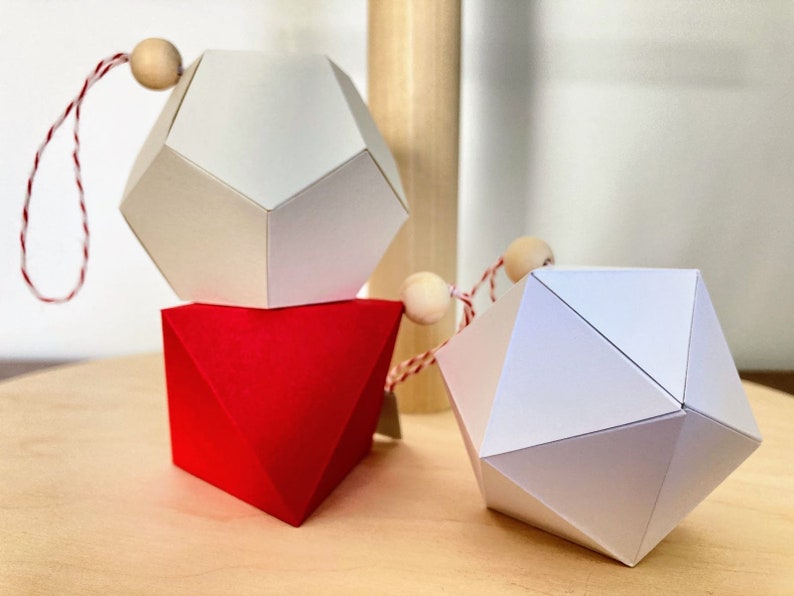 Geometric paper ornaments / set of 3 image 7