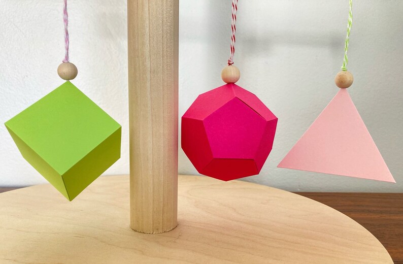 Geometric paper ornaments / set of 3 image 5