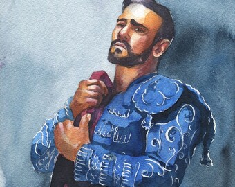 PRINT of Original Art Work Watercolor Painting Gay Male Nude | Etsy