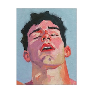 PRINT of Original Art Work Oil Painting Gay Portrait &quot;Unspoken Thoughts&quot;