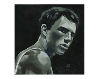 Original Hand painted Oil Painting on canvas Male Portrait  Man Gay