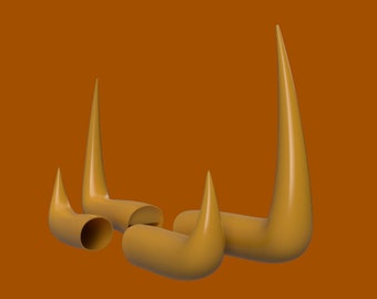 Taurus Style Horn Set - Digital Download - Cosplay STL Files