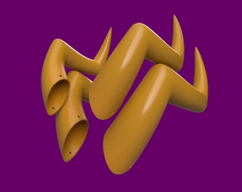 Aquarius Style Horn Set - Digital Download - Cosplay STL Files