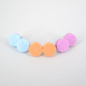 Adderall Styled Laser Cut acrylic Earrings - 10/20/30mg