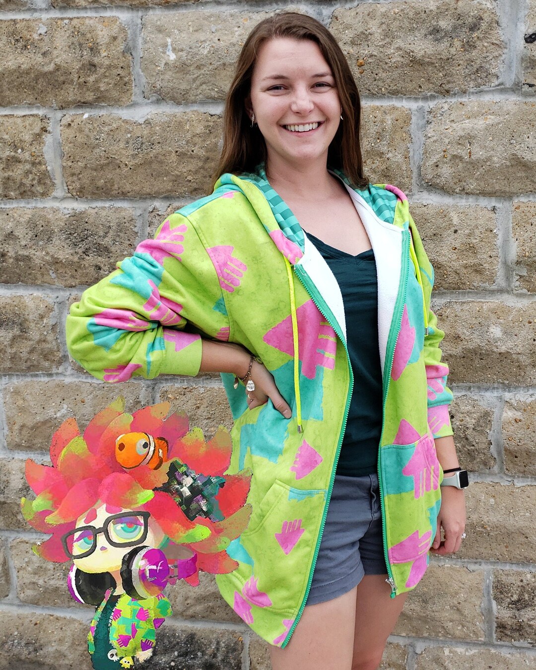 Annie's Hoodie Inspired by Splatoon Etsy