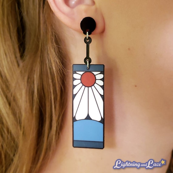 Tanjiro Earrings Demon Slayer Hanafuda Earrings Algeria | Ubuy