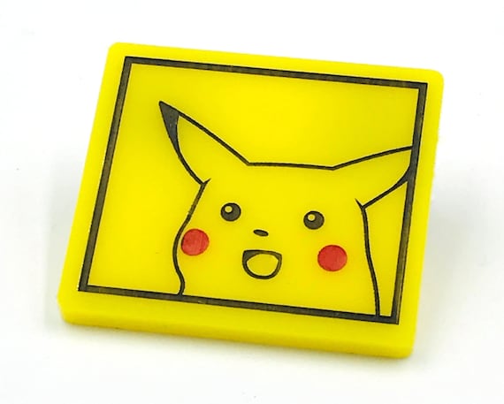 Surprised Pikachu Meme Acrylic Pin