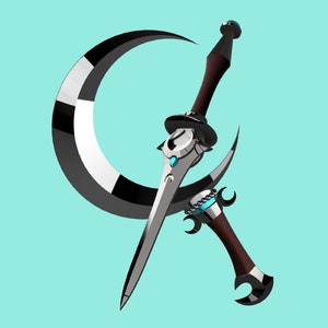 Melinoe Sickle and Blade Combo - STL Download - Comes as separate pieces! - Melinoë