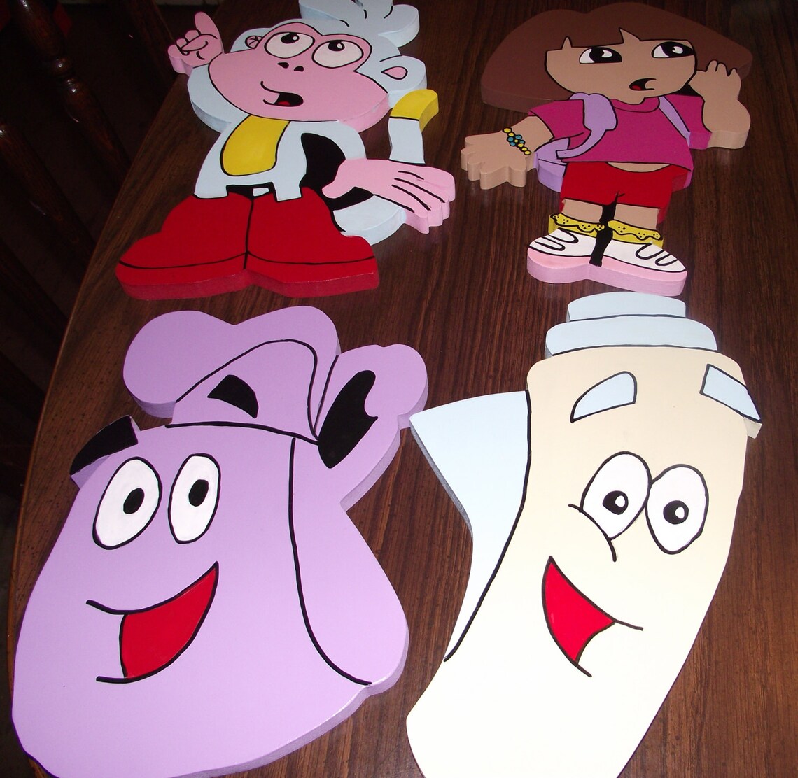 Wooden Dora Boots Back Pack and Map Wall Hangings Etsy