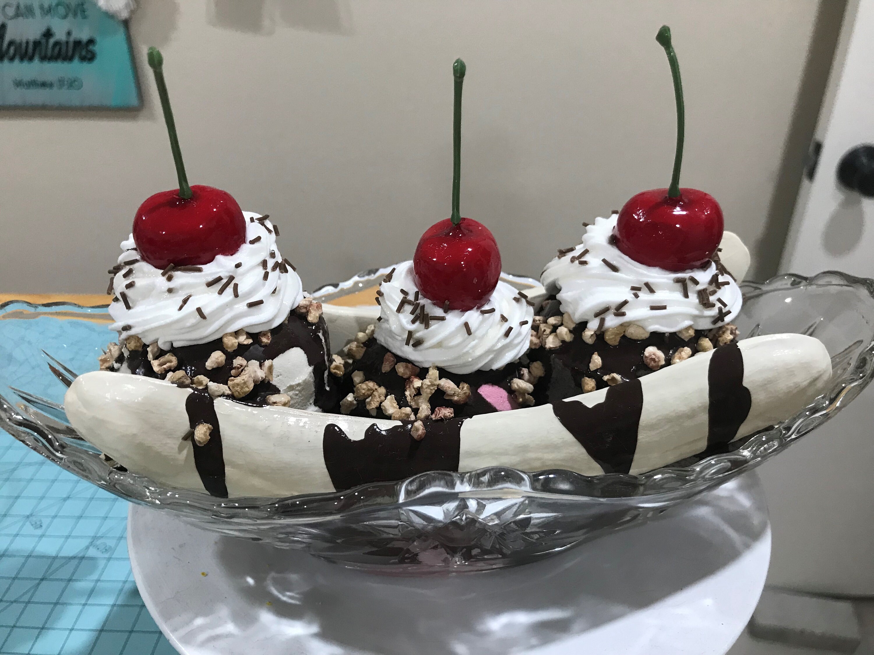 Fake Banana Split Etsy
