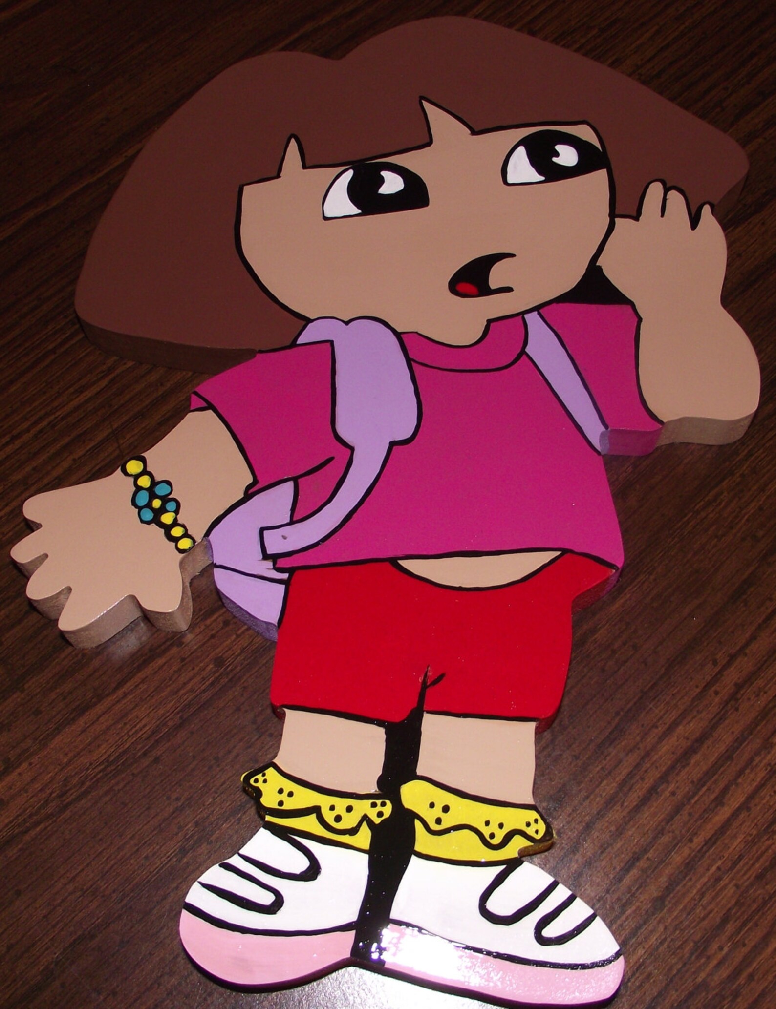 Wooden Dora Boots Back Pack and Map Wall Hangings Etsy