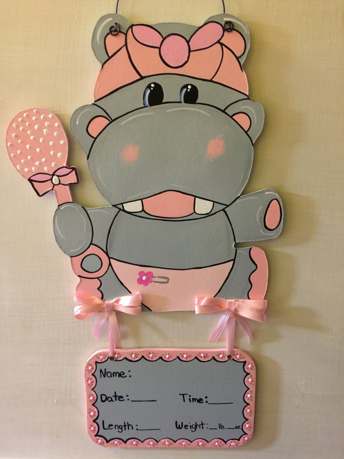 Baby Girl Hospital Door Hanger Etsy