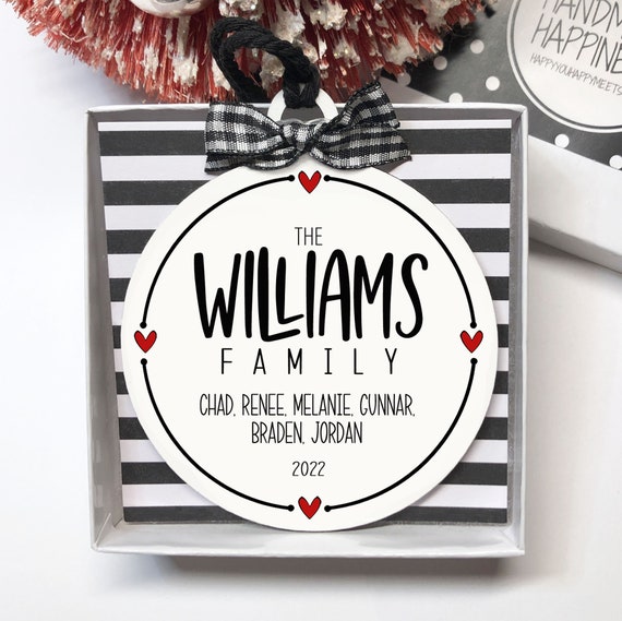 Family Ornament, Family Christmas Gift, Custom Family Ornament, Christmas Gift for Family, Personalized Family Ornament, Gift for Family