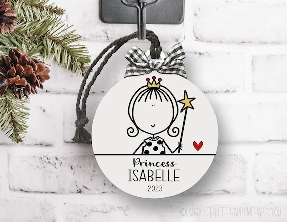 Princess Ornament, Personalized Gift for Granddaughter, Gift for Daughter, Gift for Girlfriend, Gift for Niece, Little Girl Ornament Custom