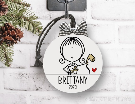 Hair Stylist Ornament, Personalized Hairdersser Gift, Hair Stylist Christmas Gift, Gift for Hairdresser, Personalized Hair Stylist Ornament