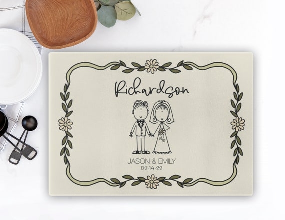 Personalized Cutting Board, Wedding Gift, Bridal Shower Gift, Couples Gift, Custom Cutting Board, Charcuterie Board, Unique Wedding Keepsake