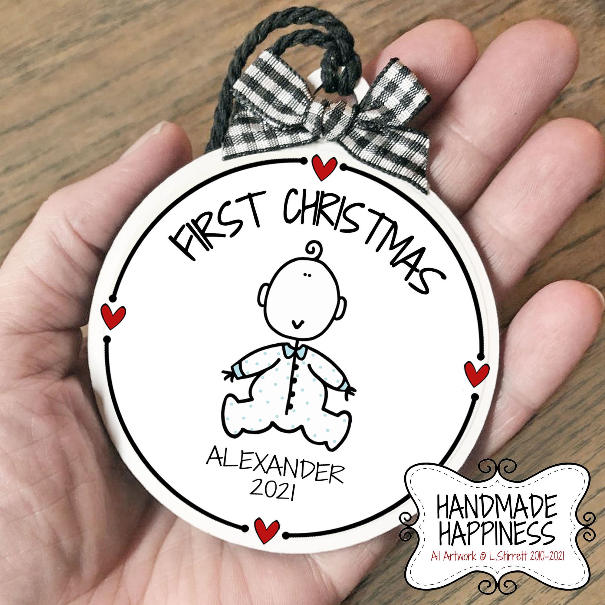 Baby Boy's 1st Christmas Ornament, First Christmas Ornament