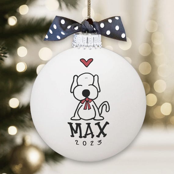 Personalized Dog Ornament, Hand-Painted Keepsake, Custom Pet Gift