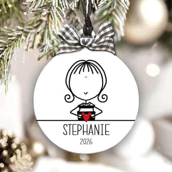 Personalized Girl Ornament Keepsake Gift for Daughter, Granddaughter, Niece, Girlfriend