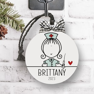 Nurse Ornament, Custom Nurse Gift, Personalized Nurse Ornament, Nurse Christmas Gift, Personalized Gift for Nurse, Personalized Nurse Gift